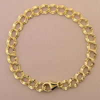 Gold chain bracelet with lobster clasp