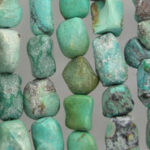 Strands of chunky turquoise stone beads