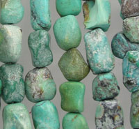 Strands of chunky turquoise stone beads