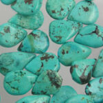 Turquoise gemstone beads with brown matrix