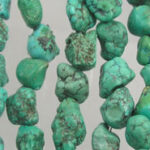 Strands of rough turquoise nugget beads