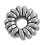 Silver serrated lock washer