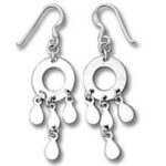 Silver chandelier teardrop earrings