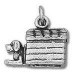 Silver vintage movie camera charm pendant