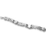 Silver Faith Hope Love charm bracelet