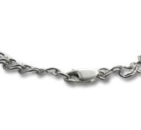 Silver chain necklace with lobster clasp