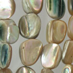 Iridescent mother-of-pearl beads