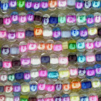 Close-up of colorful sequined fabric
