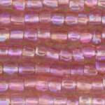Close-up of pink iridescent seed beads
