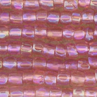 Close-up of pink iridescent seed beads