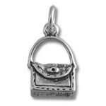 Silver purse charm pendant