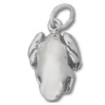 silver penguin charm pendant
