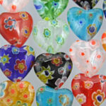 Strand of Heart Lampwork Beads