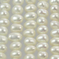 Strands of white freshwater pearls