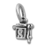 Sterling silver mezuzah pendant charm