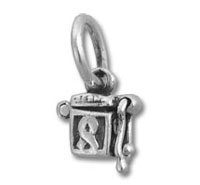 Sterling silver mezuzah pendant charm