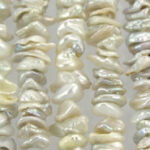 Strands of irregular cream freshwater pearls
