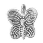 Silver butterfly pendant charm