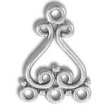 Silver filigree teardrop pendant with beads