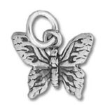 silver butterfly charm pendant