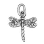 Silver dragonfly pendant charm