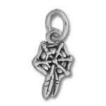 Silver Celtic cross pendant charm