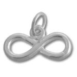 silver infinity symbol pendant charm