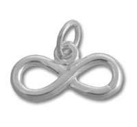 silver infinity symbol pendant charm