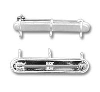 Sterling silver triple-loop slide bar clasp