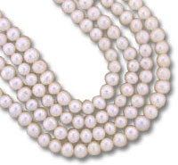Multi-strand white pearl necklace