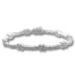 white gold diamond cluster bracelet