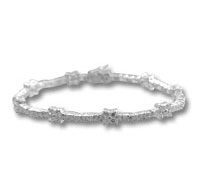 white gold diamond cluster bracelet