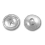 Small silver dome bead caps