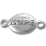 Silver HOPE jewelry connector charm