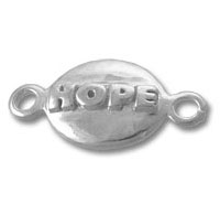 Silver HOPE jewelry connector charm