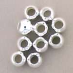 6mm Sterling Silver Spacer Beads 100pcs