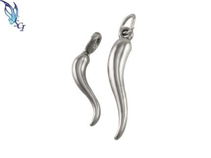 Sterling Silver Italian Horn Charm