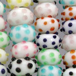 Cute Multi Color Bumpy Lampwork Beads