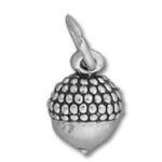 silver acorn charm pendant