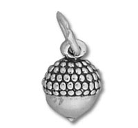 silver acorn charm pendant