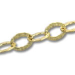 Gold Filled Hammered Oval Link Chain