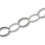Hammered Flat Large Oval Link