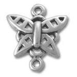 Silver Celtic knot butterfly jewelry connector