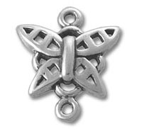 Silver Celtic knot butterfly jewelry connector