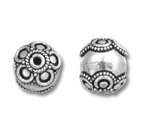 Two decorative silver filigree beads