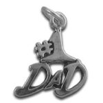 silver #1 Dad pendant charm