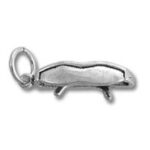 Silver dachshund pendant charm
