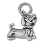 Silver dachshund pendant charm