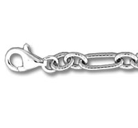 Silver chain with lobster clasp close-up