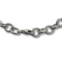 Close-up of silver chain links